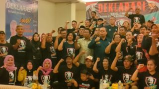 Relawan Ganjaris Deklarasi Bareng Waras Wasisto di Kabupaten Bekasi